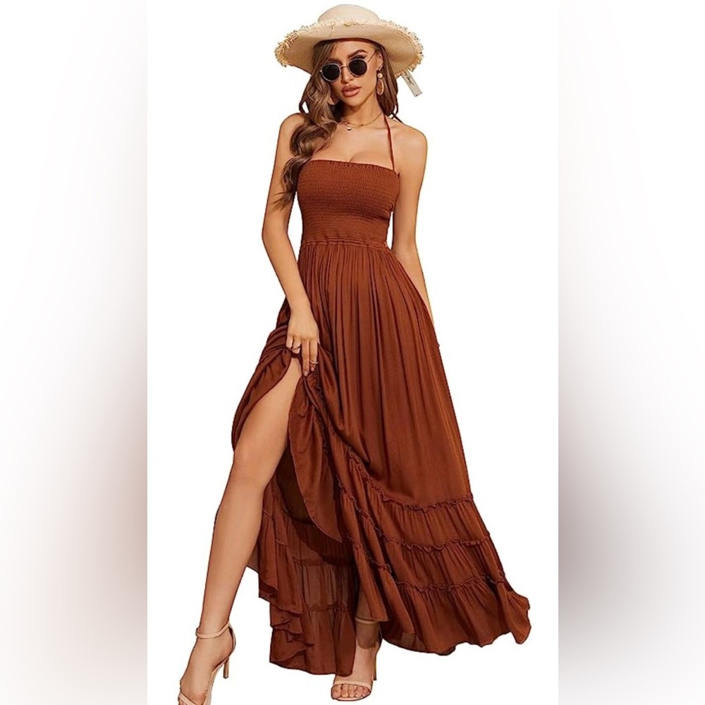 Elegant Strapless Maxi Dress